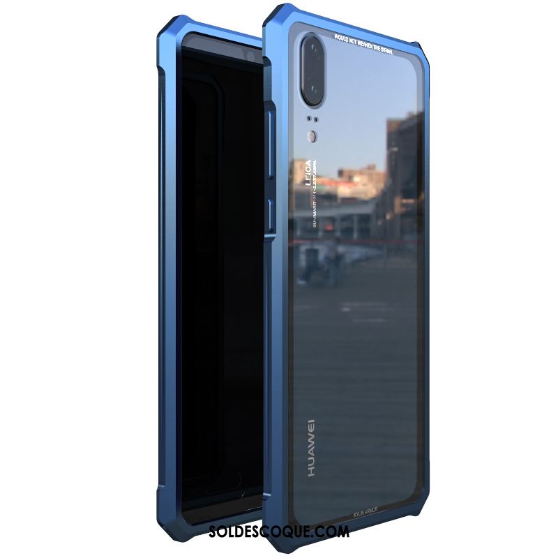 Coque Huawei P20 Incassable Border Couvercle Arrière Bleu Téléphone Portable En Ligne