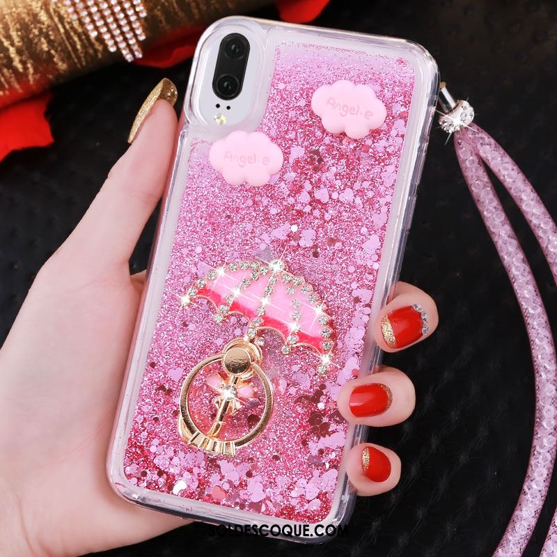 Coque Huawei P20 Incassable Téléphone Portable Fluide Doux Charmant Rose Soldes