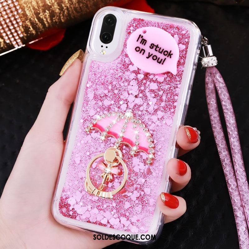 Coque Huawei P20 Incassable Téléphone Portable Fluide Doux Charmant Rose Soldes