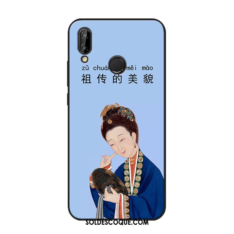 Coque Huawei P20 Lite Amoureux Étui Téléphone Portable Drôle Bleu Pas Cher