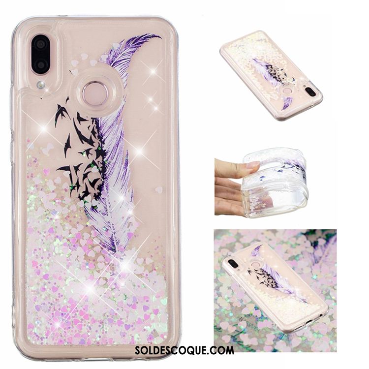 Coque Huawei P20 Lite Blanc Incassable Strass Quicksand Téléphone Portable France