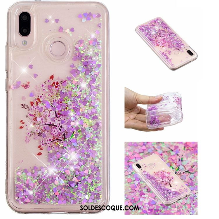 Coque Huawei P20 Lite Blanc Incassable Strass Quicksand Téléphone Portable France