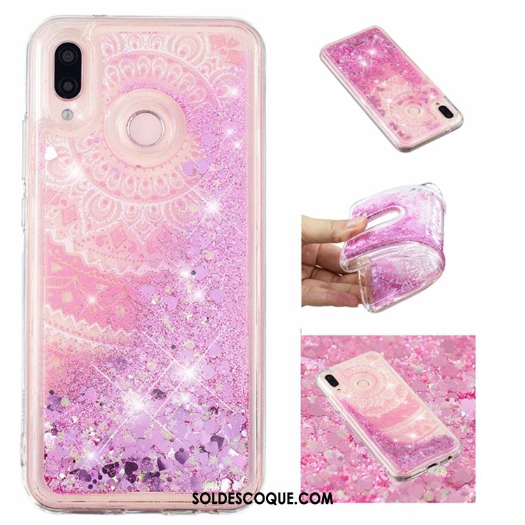 Coque Huawei P20 Lite Blanc Incassable Strass Quicksand Téléphone Portable France