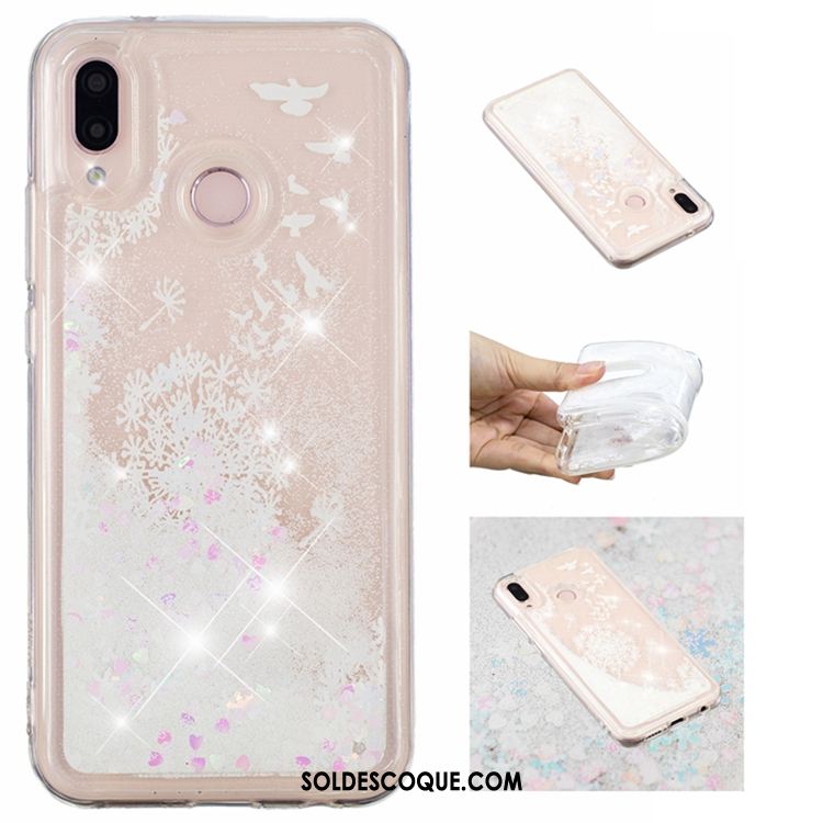 Coque Huawei P20 Lite Blanc Incassable Strass Quicksand Téléphone Portable France