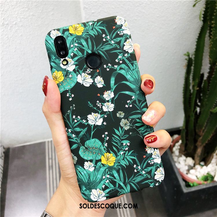 Coque Huawei P20 Lite Fleur Vintage Délavé En Daim Téléphone Portable Protection En Ligne