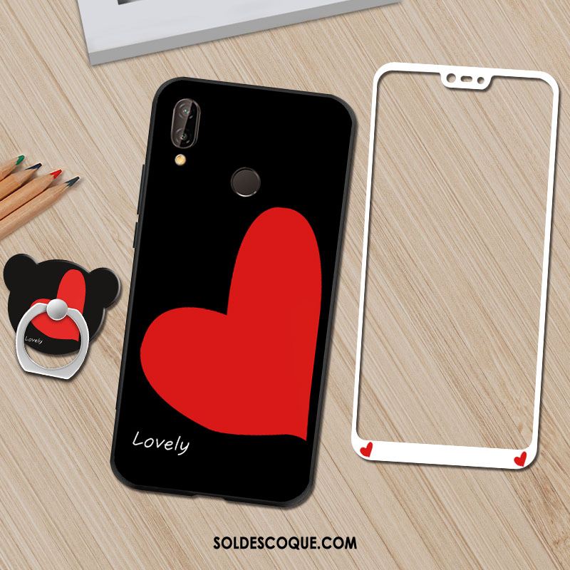 Coque Huawei P20 Lite Fluide Doux Incassable Étui Protection Anneau France