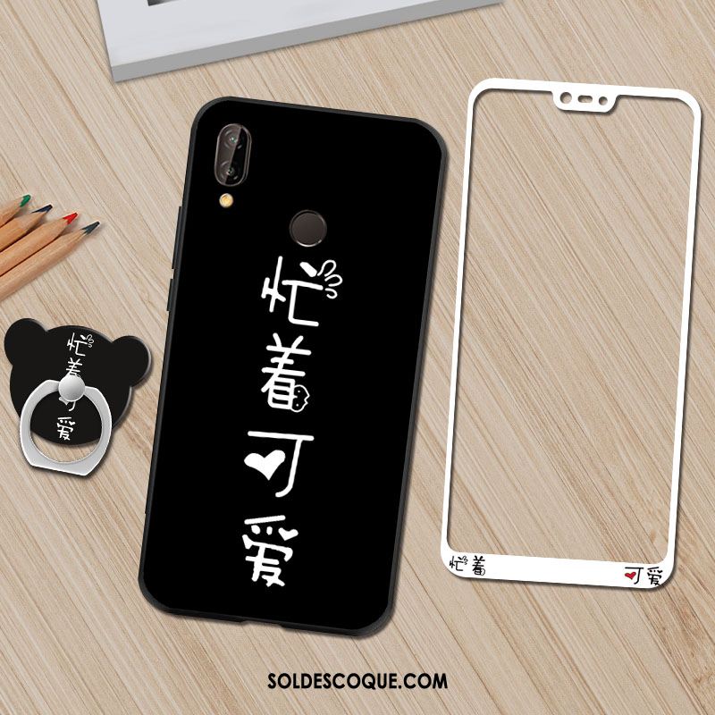 Coque Huawei P20 Lite Fluide Doux Incassable Étui Protection Anneau France