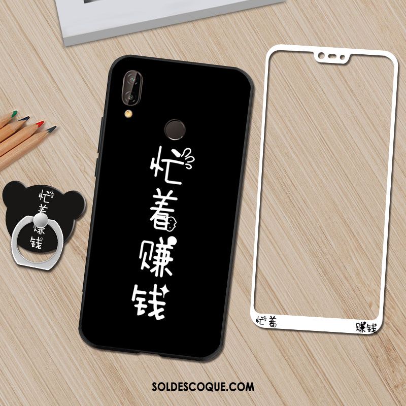 Coque Huawei P20 Lite Fluide Doux Incassable Étui Protection Anneau France