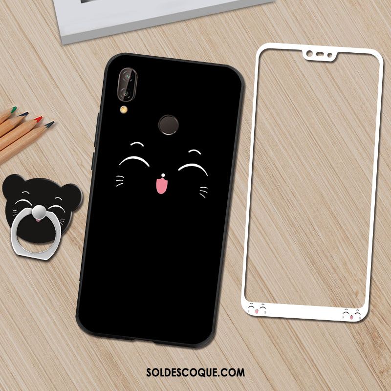 Coque Huawei P20 Lite Fluide Doux Incassable Étui Protection Anneau France