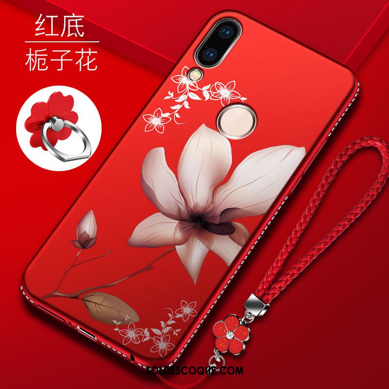 Coque Huawei P20 Lite Fluide Doux Silicone Rouge Charmant Marque De Tendance Soldes