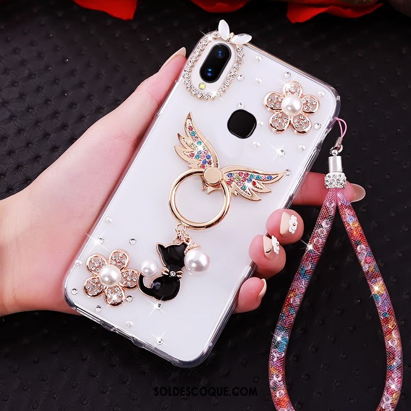 Coque Huawei P20 Lite Fluide Doux Strass Anneau Téléphone Portable Incassable En Ligne