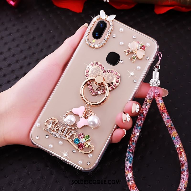 Coque Huawei P20 Lite Fluide Doux Strass Anneau Téléphone Portable Incassable En Ligne