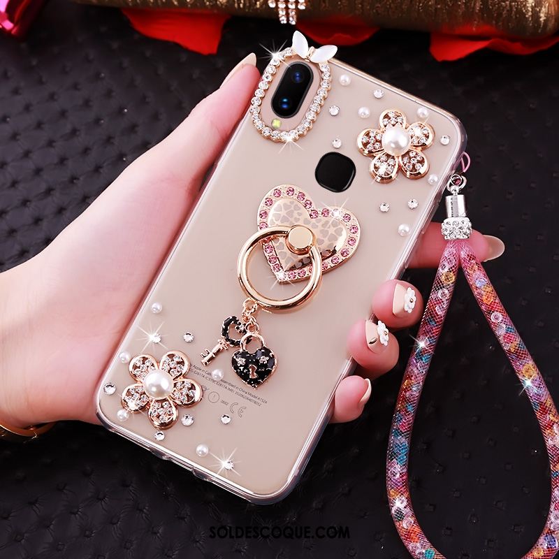 Coque Huawei P20 Lite Fluide Doux Strass Anneau Téléphone Portable Incassable En Ligne