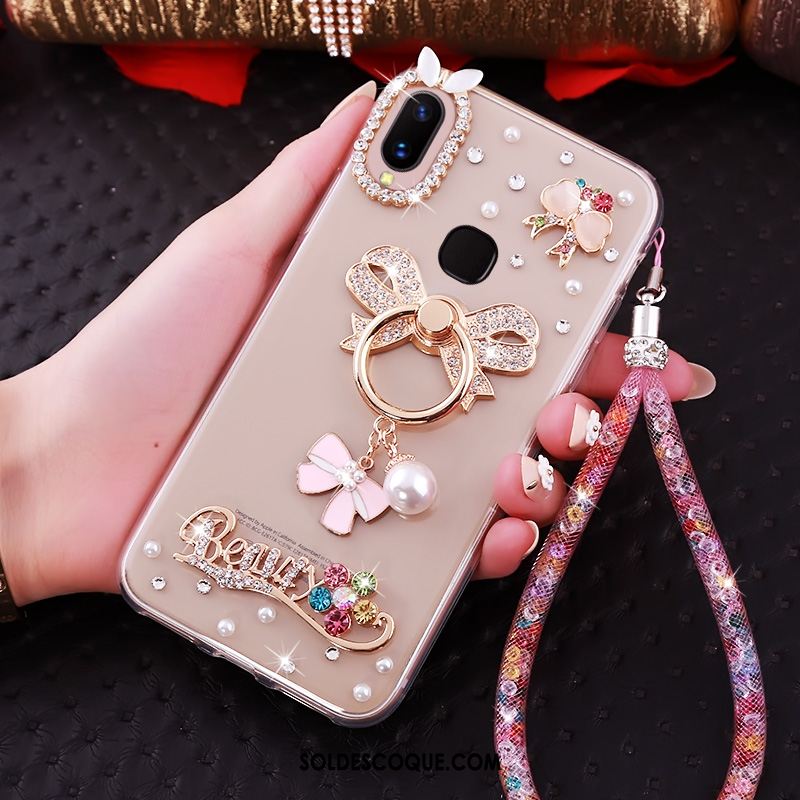 Coque Huawei P20 Lite Fluide Doux Strass Anneau Téléphone Portable Incassable En Ligne