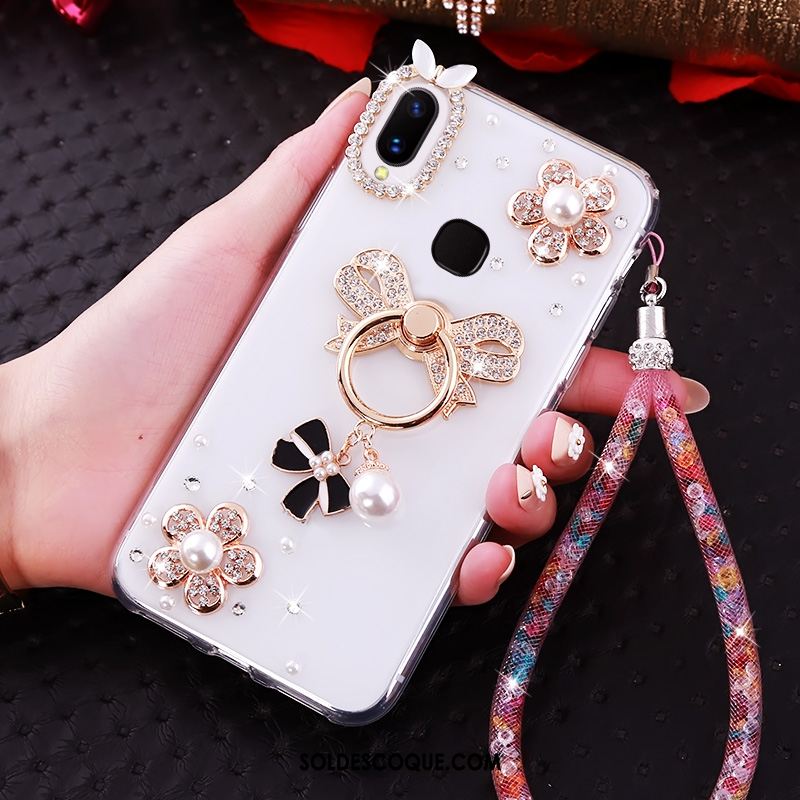 Coque Huawei P20 Lite Fluide Doux Strass Anneau Téléphone Portable Incassable En Ligne