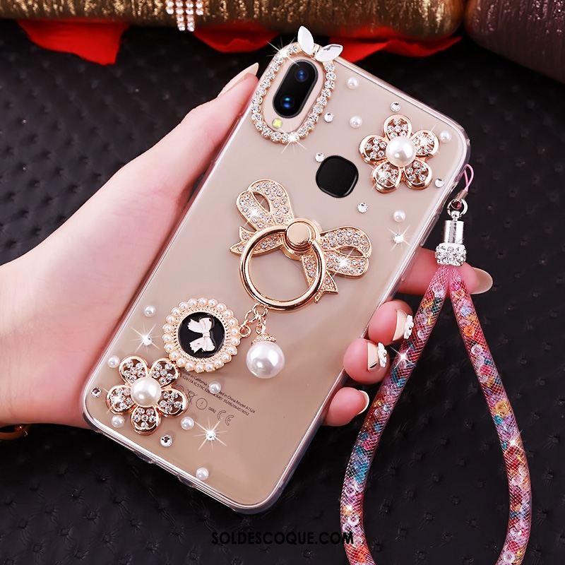 Coque Huawei P20 Lite Fluide Doux Strass Anneau Téléphone Portable Incassable En Ligne