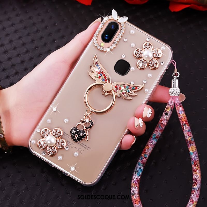 Coque Huawei P20 Lite Fluide Doux Strass Anneau Téléphone Portable Incassable En Ligne