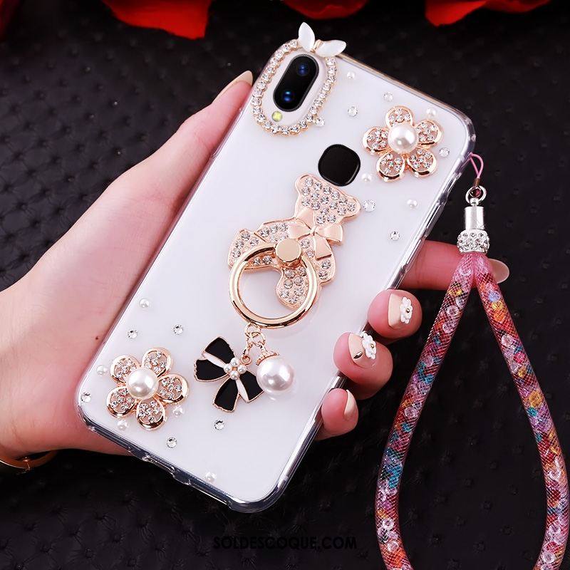 Coque Huawei P20 Lite Fluide Doux Strass Anneau Téléphone Portable Incassable En Ligne