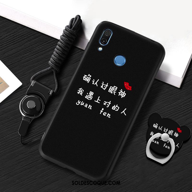 Coque Huawei P20 Lite Fluide Doux Étui Incassable Noir Téléphone Portable Pas Cher