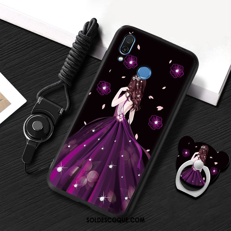 Coque Huawei P20 Lite Fluide Doux Étui Incassable Noir Téléphone Portable Pas Cher