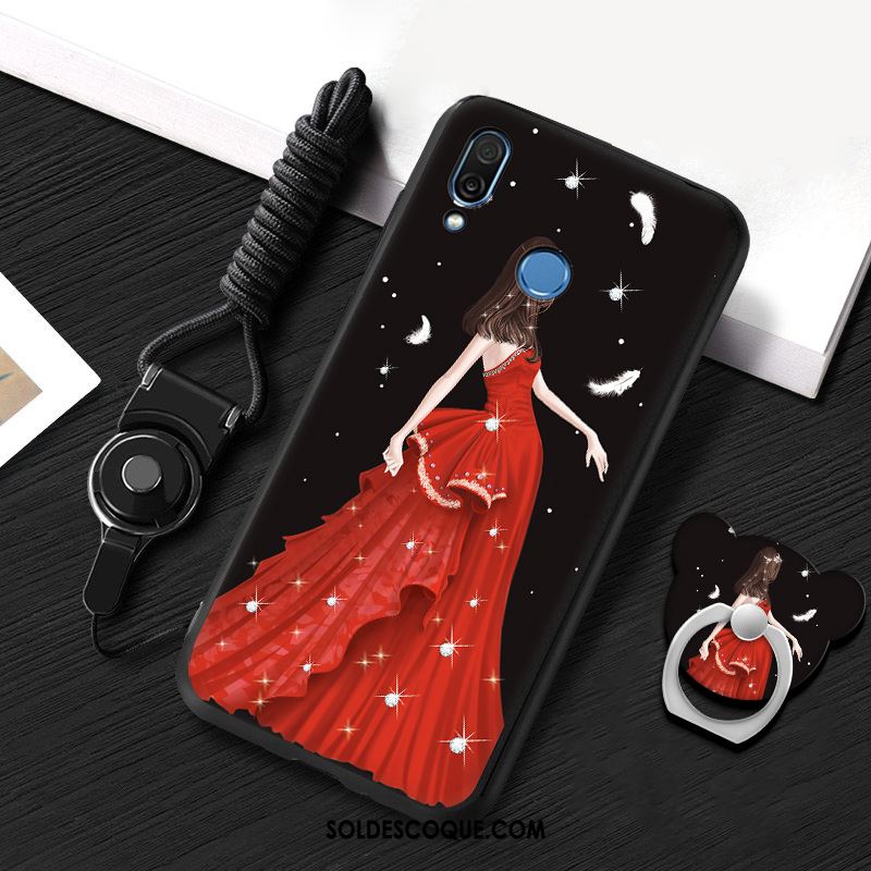 Coque Huawei P20 Lite Fluide Doux Étui Incassable Noir Téléphone Portable Pas Cher