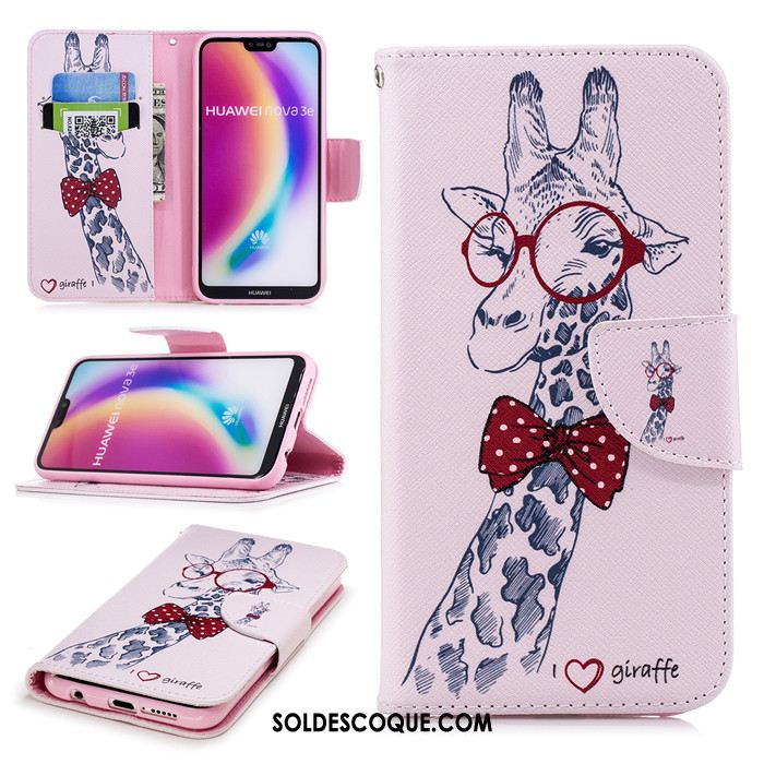 Coque Huawei P20 Lite Incassable Clamshell Blanc Étui En Cuir Protection En Vente