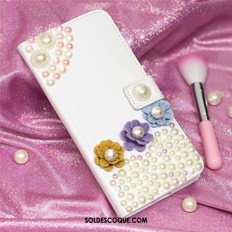 Coque Huawei P20 Lite Incassable Support Fluide Doux Étui En Cuir Strass Pas Cher