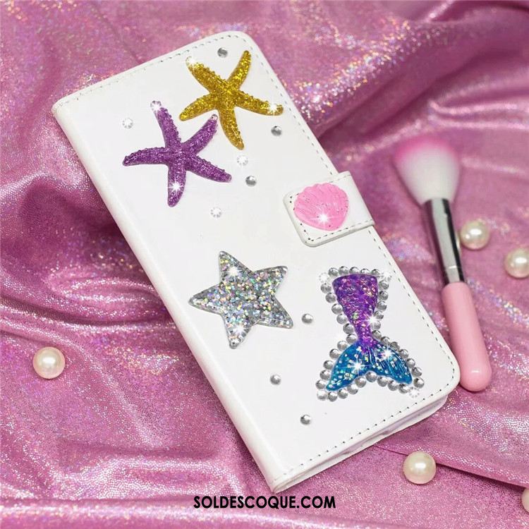 Coque Huawei P20 Lite Incassable Support Fluide Doux Étui En Cuir Strass Pas Cher