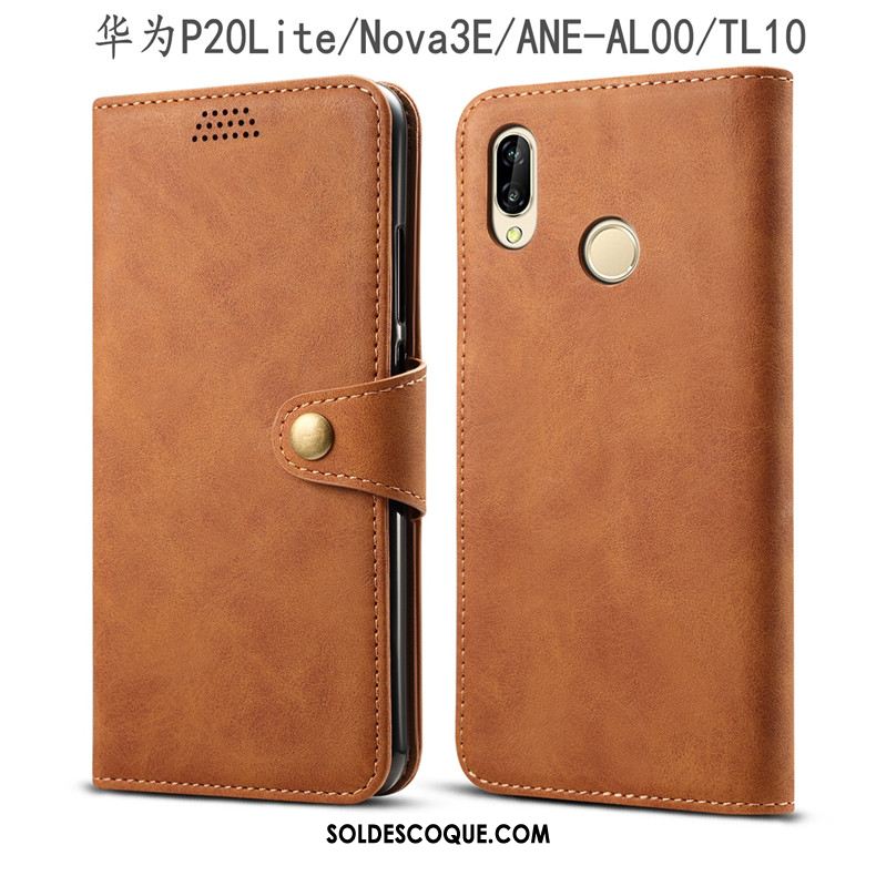 Coque Huawei P20 Lite Jeunesse Gris Étui Étui En Cuir Incassable En Ligne