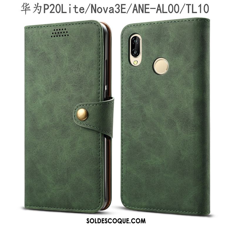 Coque Huawei P20 Lite Jeunesse Gris Étui Étui En Cuir Incassable En Ligne