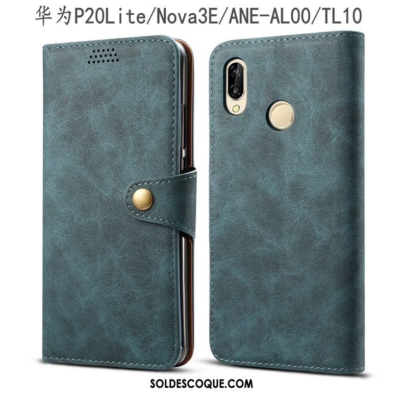 Coque Huawei P20 Lite Jeunesse Gris Étui Étui En Cuir Incassable En Ligne