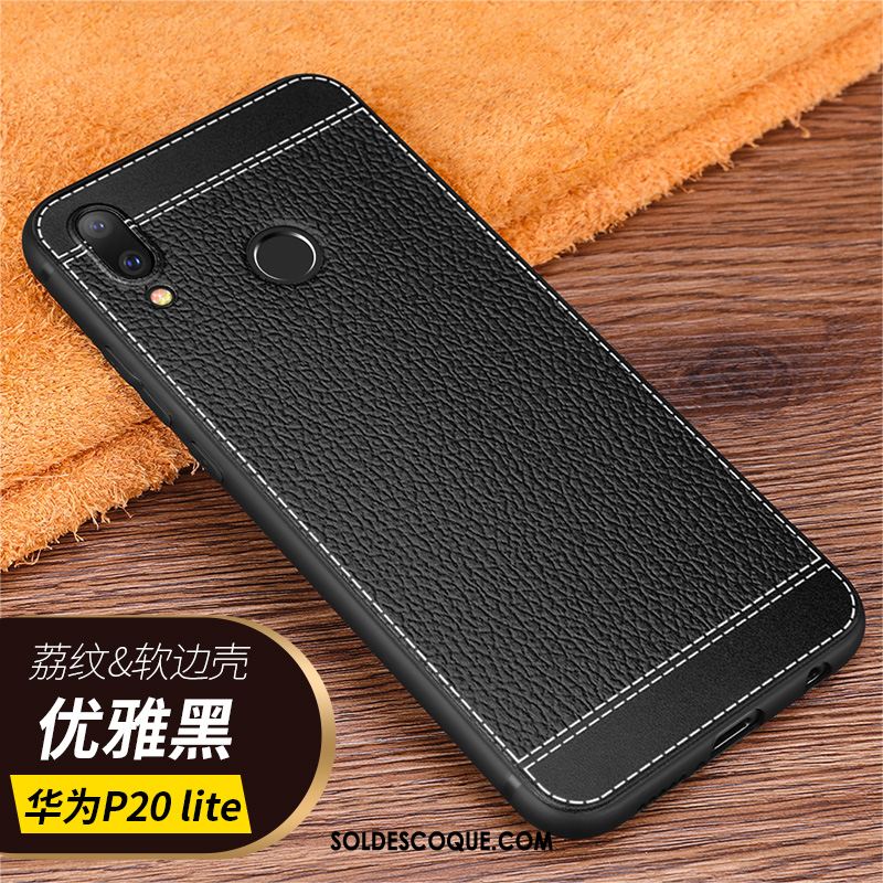 Coque Huawei P20 Lite Marque De Tendance Silicone Très Mince Couleur Incassable Soldes