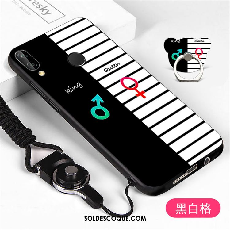 Coque Huawei P20 Lite Noir Téléphone Portable Incassable Ornements Suspendus Personnalité En Vente