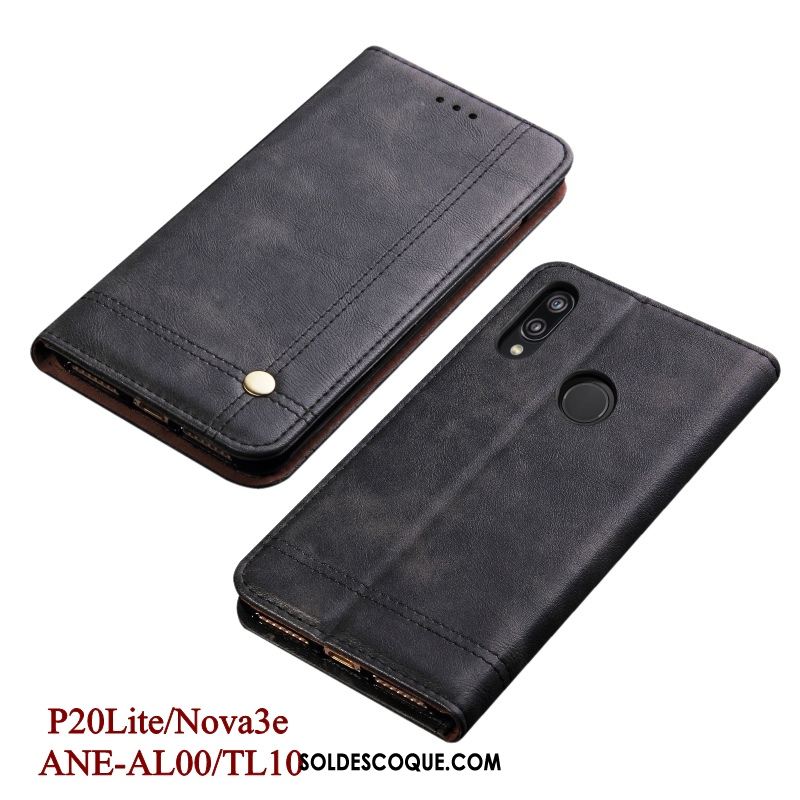 Coque Huawei P20 Lite Noir Étui Protection Téléphone Portable Incassable Pas Cher