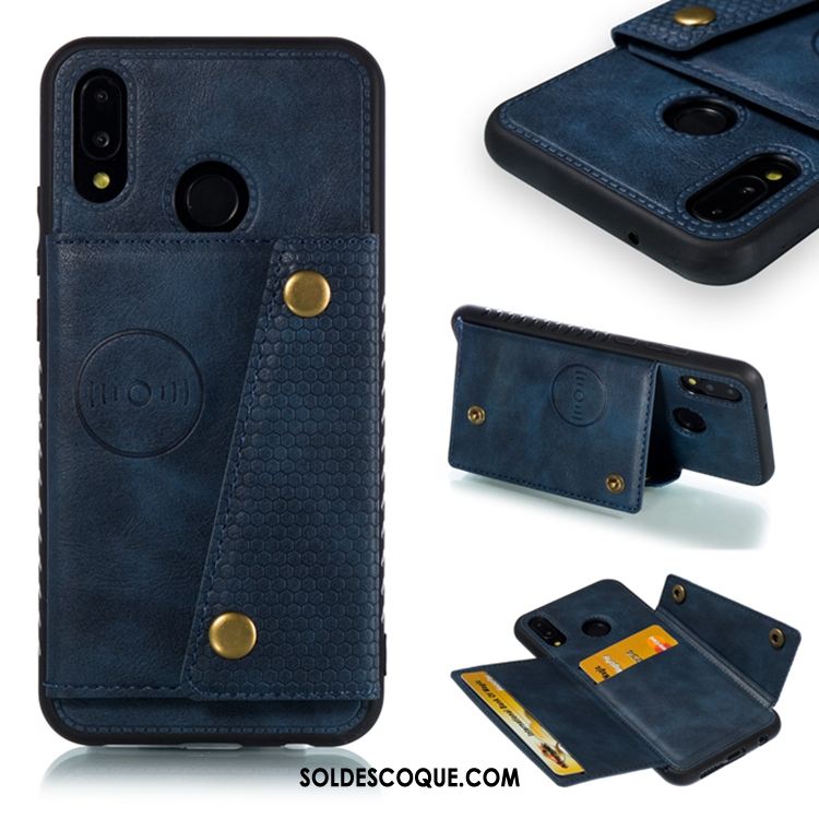 Coque Huawei P20 Lite Protection Magnétisme Incassable Net Rouge À Bord Pas Cher