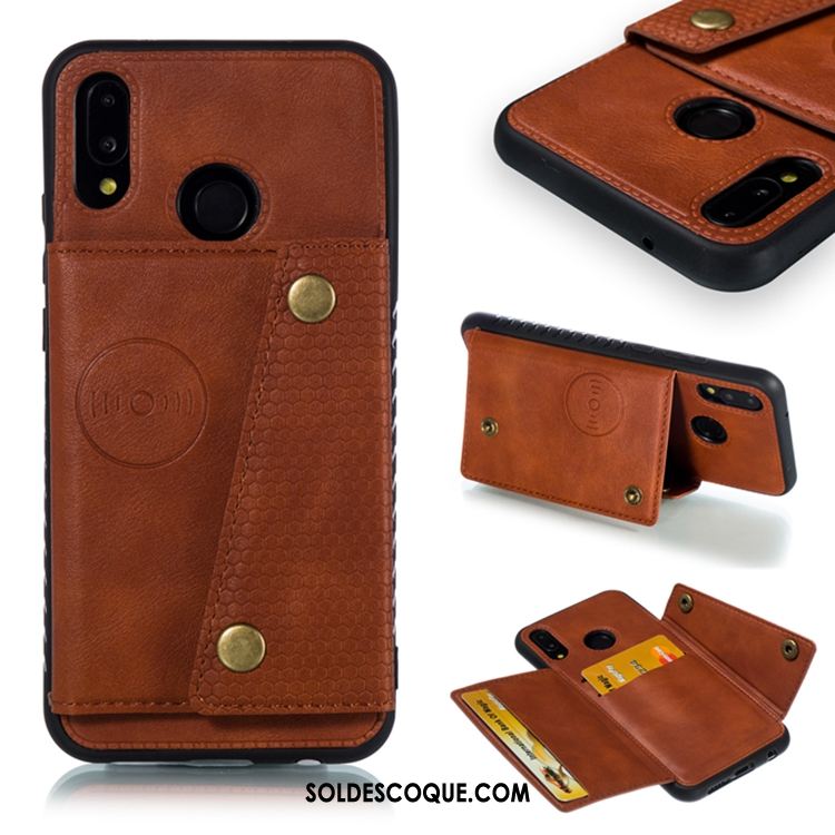 Coque Huawei P20 Lite Protection Magnétisme Incassable Net Rouge À Bord Pas Cher