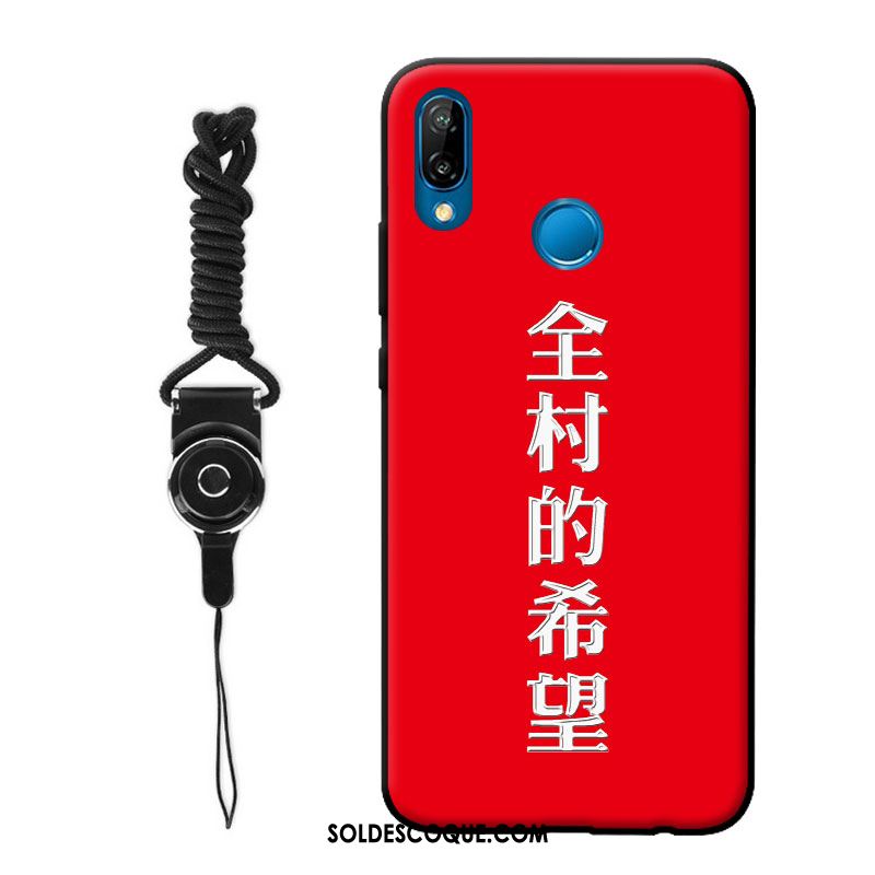 Coque Huawei P20 Lite Protection Noir Étui Créatif Amoureux Soldes