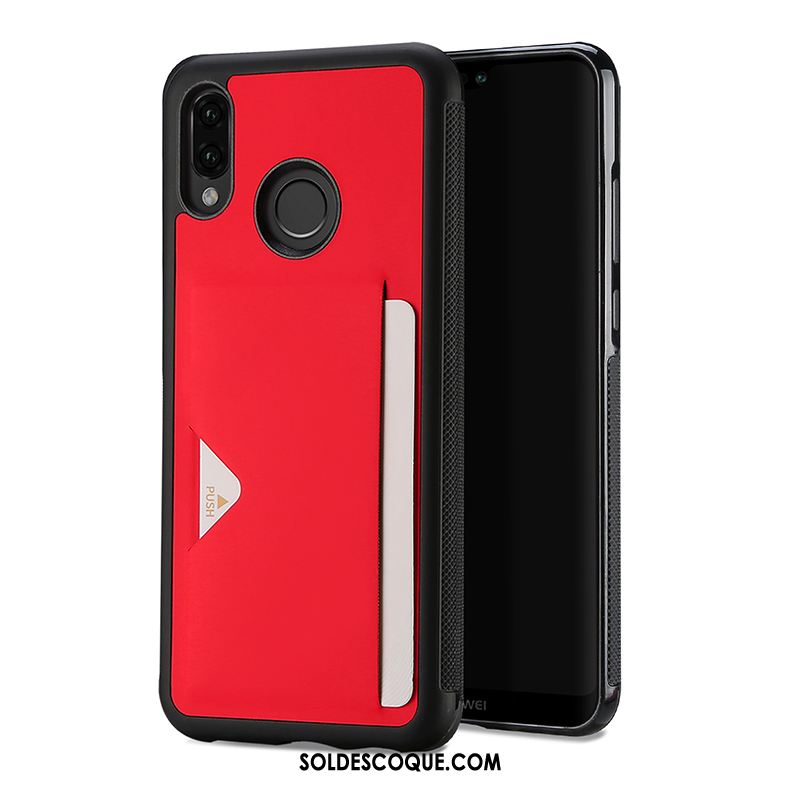 Coque Huawei P20 Lite Protection Étui Rouge Sac Carte En Vente