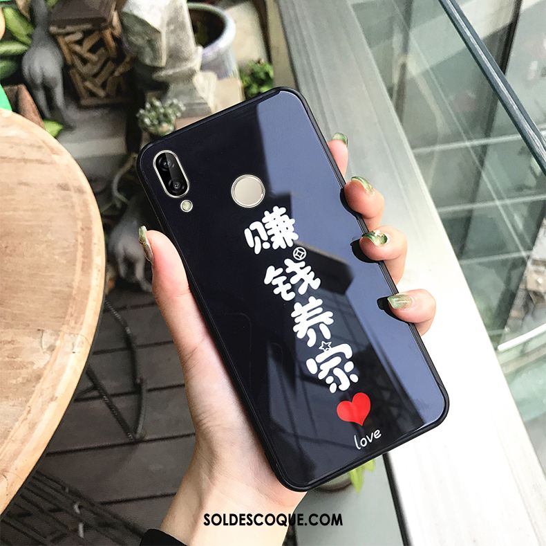 Coque Huawei P20 Lite Silicone Noir Amoureux Téléphone Portable Étui Soldes