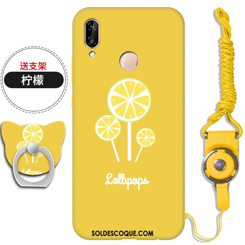 Coque Huawei P20 Lite Téléphone Portable Fluide Doux Jeunesse Jaune Créatif France