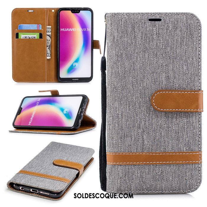 Coque Huawei P20 Lite Téléphone Portable Protection Incassable Étui Étui En Cuir Housse Soldes