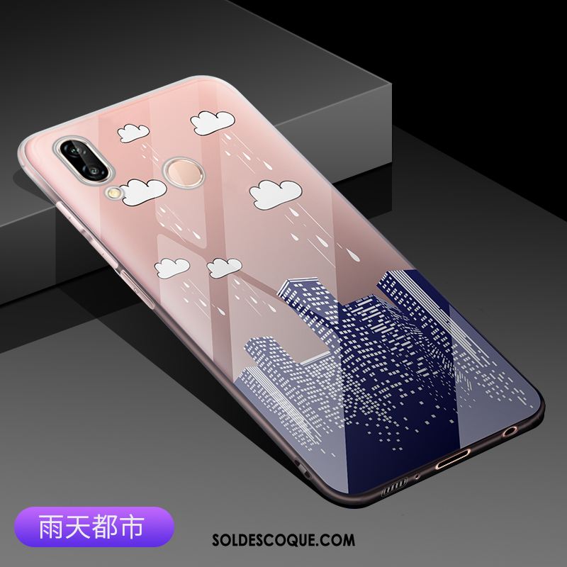 Coque Huawei P20 Lite Téléphone Portable Rose Très Mince Étui Tout Compris Housse Pas Cher