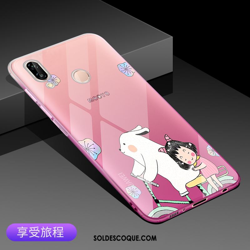 Coque Huawei P20 Lite Téléphone Portable Rose Très Mince Étui Tout Compris Housse Pas Cher