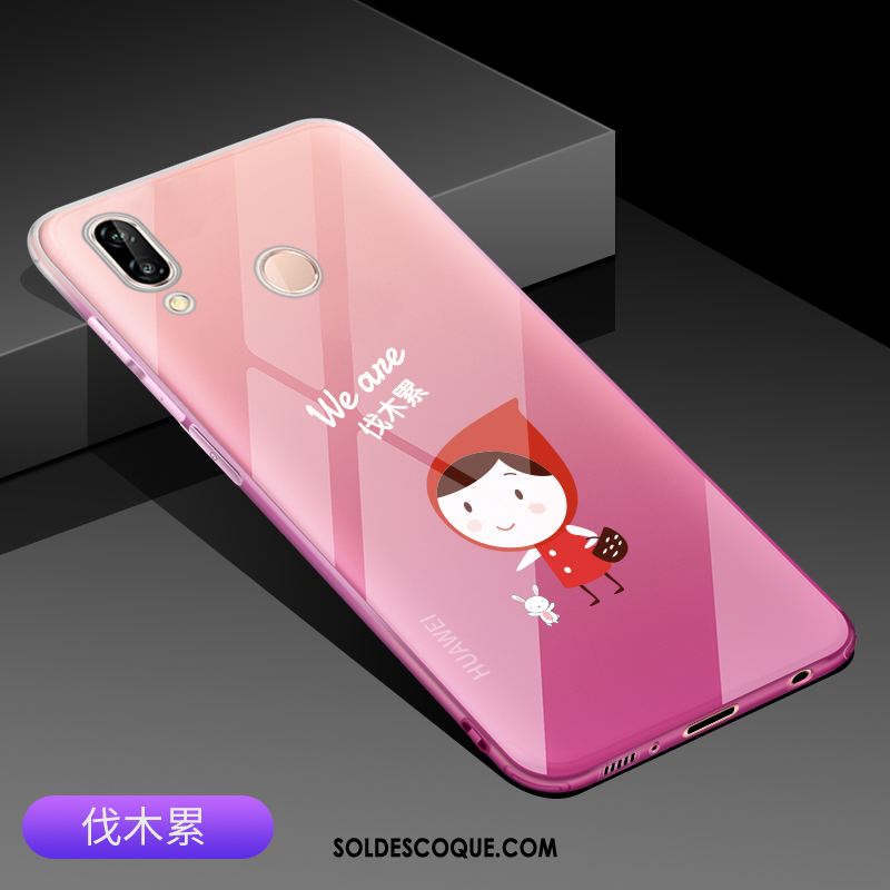 Coque Huawei P20 Lite Téléphone Portable Rose Très Mince Étui Tout Compris Housse Pas Cher