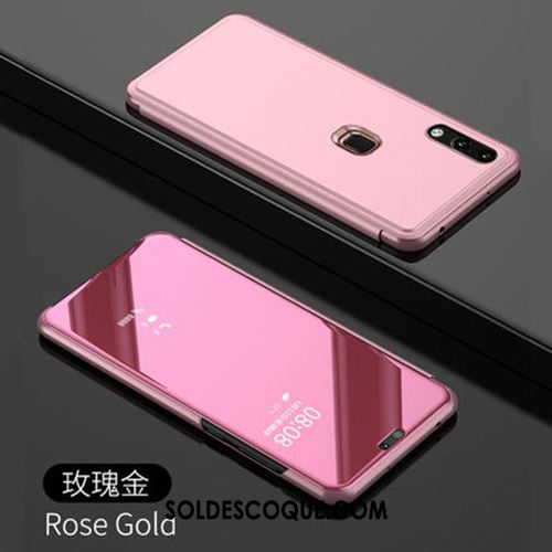 Coque Huawei P20 Lite Étui En Cuir Argent Téléphone Portable Miroir France