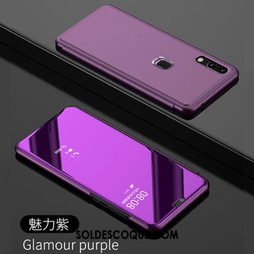 Coque Huawei P20 Lite Étui En Cuir Argent Téléphone Portable Miroir France