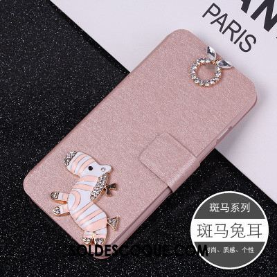 Coque Huawei P20 Lite Étui En Cuir Strass Rouge Silicone Protection Pas Cher