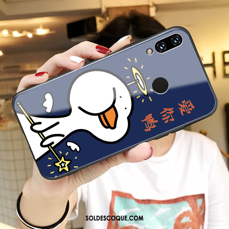 Coque Huawei P20 Lite Étui Verre Téléphone Portable Dessin Animé Amoureux France