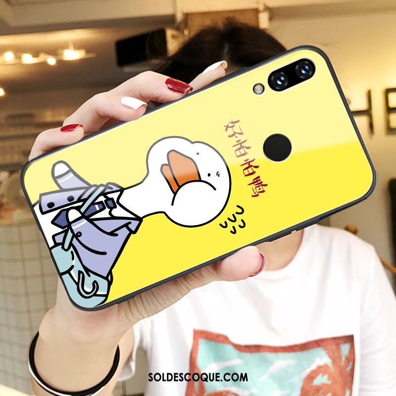 Coque Huawei P20 Lite Étui Verre Téléphone Portable Dessin Animé Amoureux France