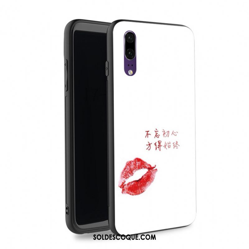 Coque Huawei P20 Mode Nouveau Personnalité Verre Dessin Animé En Ligne